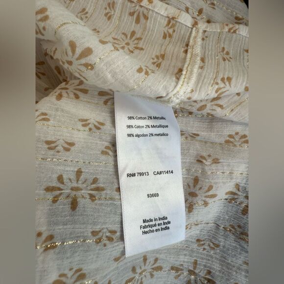 Jessica Simpson Maternity Metallic Patterned Kimono Sleeve Top size medium - Picture 4 of 4